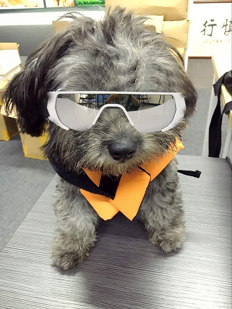 URBEST Dog Goggles, Eye Protection (New Version) Sunglasses Waterproof Windproof UV Protection for Medium Dogs (White) - Image 3
